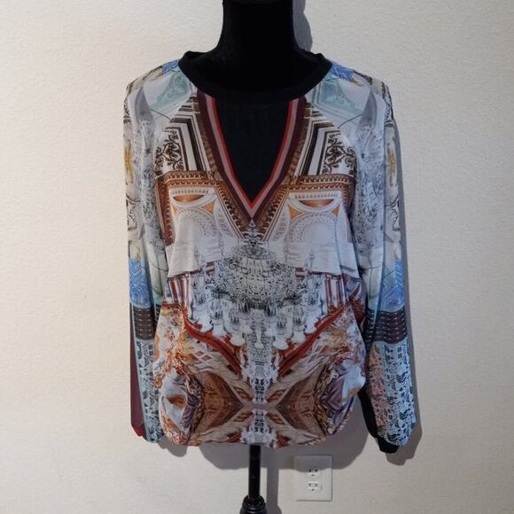 CLOVER CANYON medium sheer abstract top, $178.00 - Picture 1 of 6